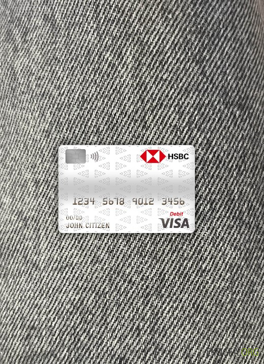 Photolook de la carte de débit visa de la banque HSBC tchèque
